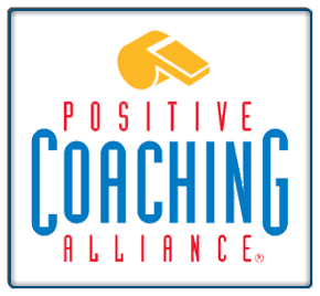 Positive Coaching Alliance text with a whisle