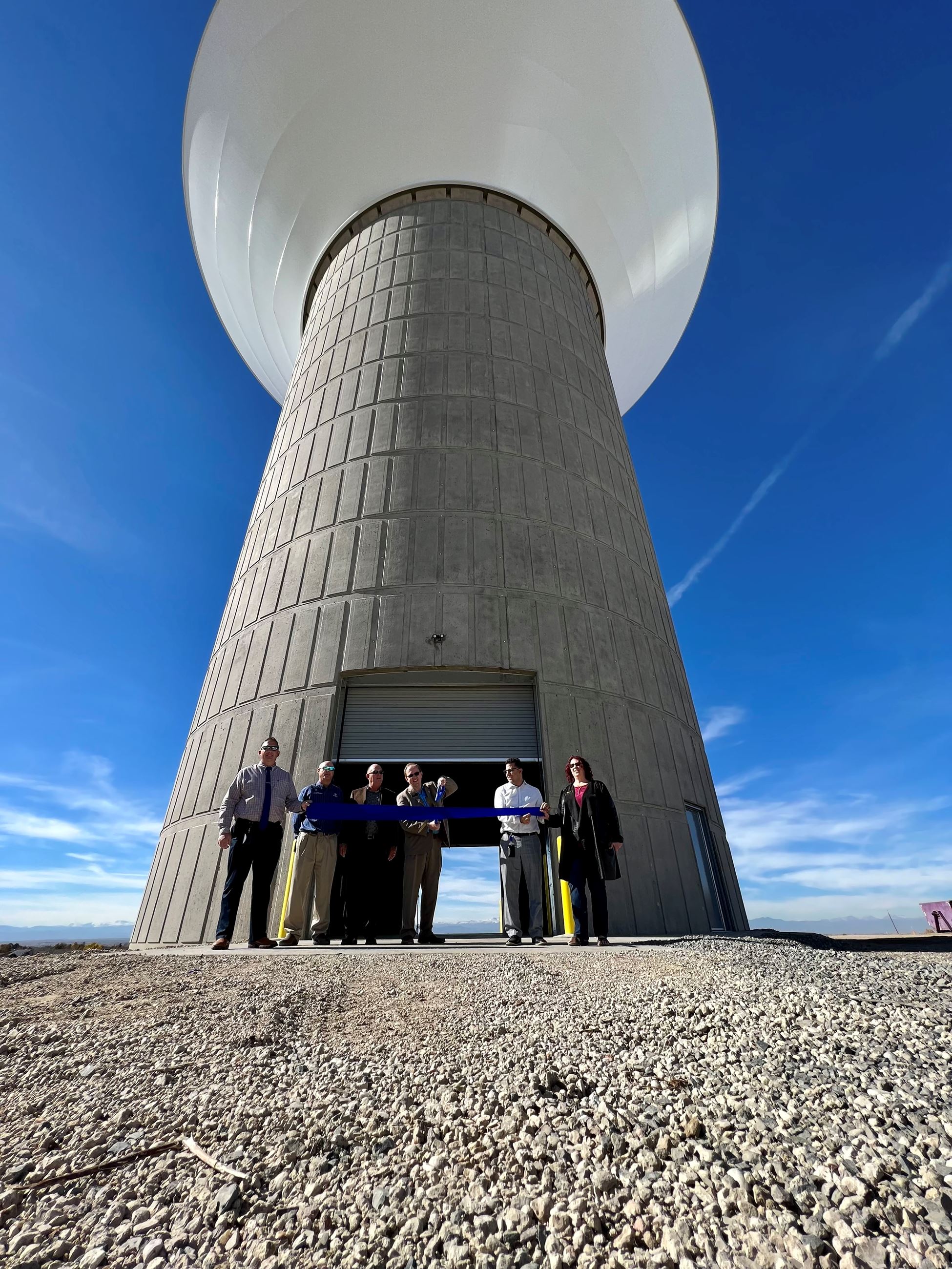Water Tower ribbon cutting