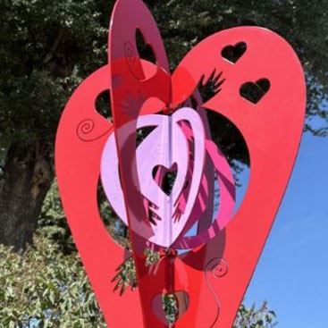 Annette Coleman's sculpture, Hearts Desire